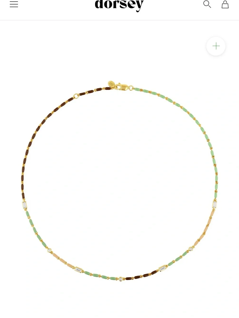 Dorsey enamel necklace in terre - Picture 3 of 5